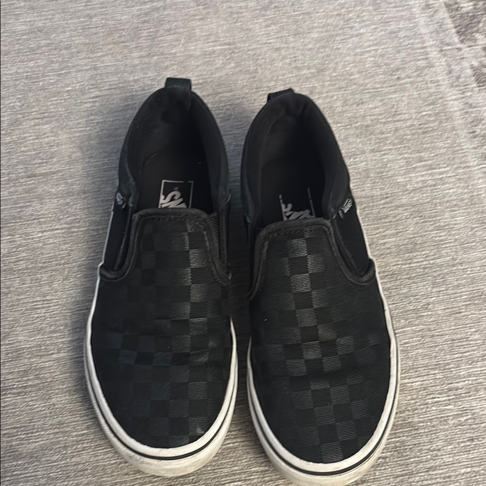 Vans Black Checkered Classic Slip-Ons kids